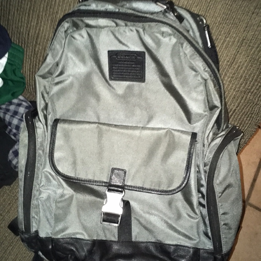 Coach men's backpack in silver